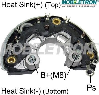 Mobiletron RB-166H - Pont de diodes, alternateur cwaw.fr