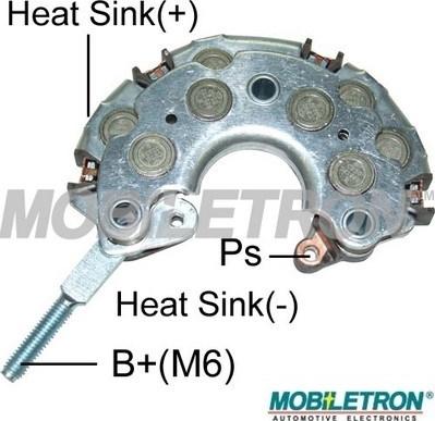 Mobiletron RN-13PL - Pont de diodes, alternateur cwaw.fr