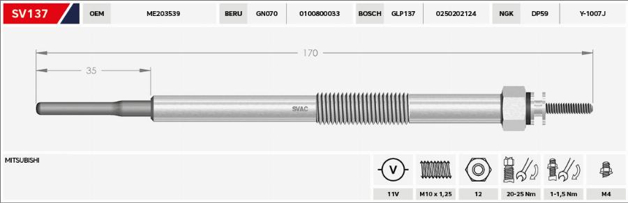 MOBILVERDE 50607315 - Bougie de préchauffage cwaw.fr