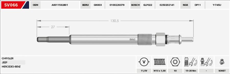 MOBILVERDE 50607245 - Bougie de préchauffage cwaw.fr