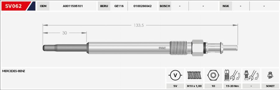 MOBILVERDE 50607241 - Bougie de préchauffage cwaw.fr