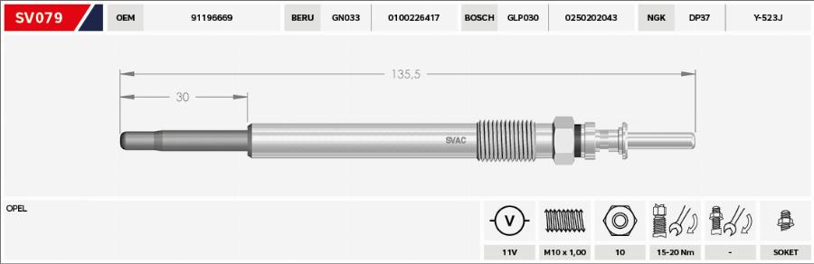 MOBILVERDE 50607258 - Bougie de préchauffage cwaw.fr