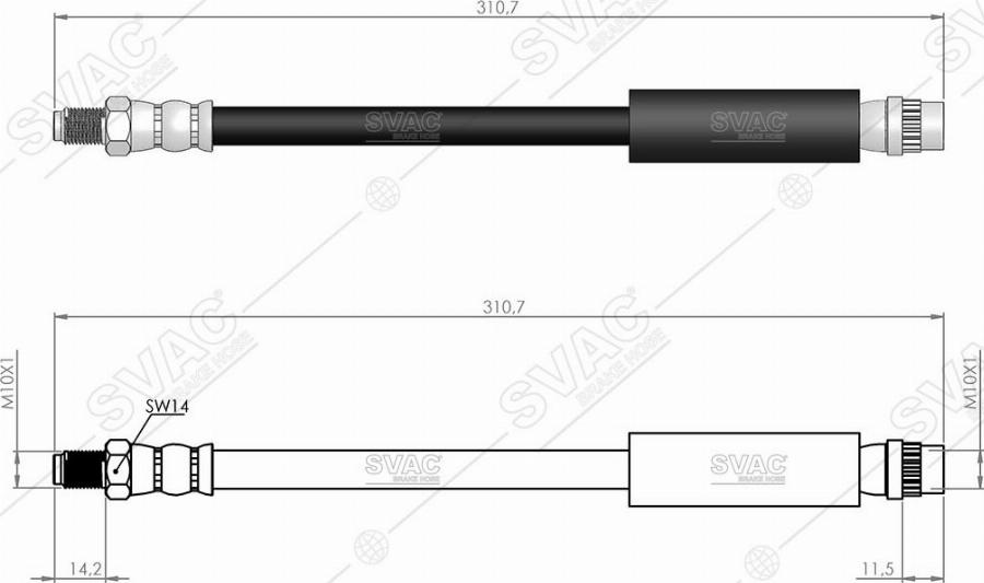 MOBILVERDE 50305025 - Flexible de frein cwaw.fr