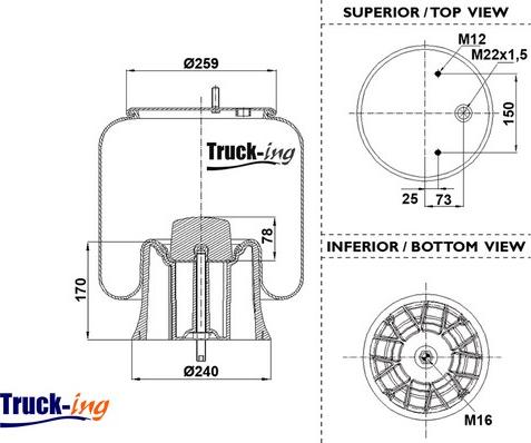 Montcada 0293685 - Ressort pneumatique, suspension pneumatique cwaw.fr