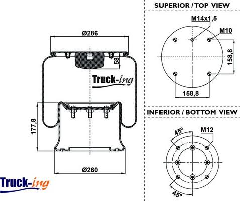 Montcada 0293060 - Ressort pneumatique, suspension pneumatique cwaw.fr