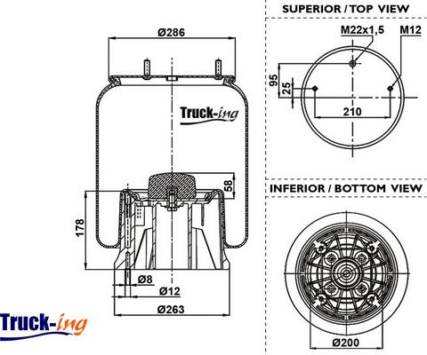 Montcada 0293135 - Ressort pneumatique, suspension pneumatique cwaw.fr