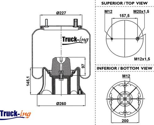 Montcada 0293120 - Ressort pneumatique, suspension pneumatique cwaw.fr