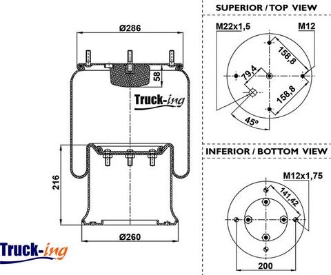 Montcada 0293310 - Ressort pneumatique, suspension pneumatique cwaw.fr