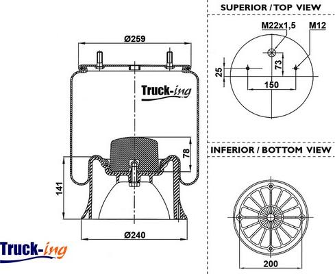 Montcada 0293330 - Ressort pneumatique, suspension pneumatique cwaw.fr