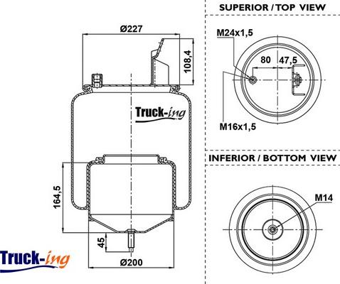 Montcada 0293770 - Ressort pneumatique, suspension pneumatique cwaw.fr