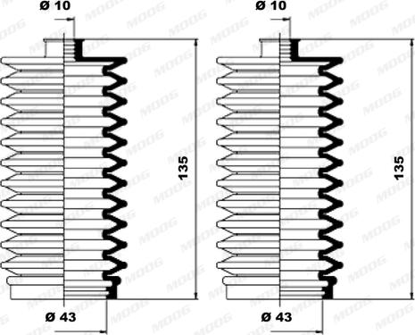 Moog K150093 - Jeu de joints-soufflets, direction cwaw.fr