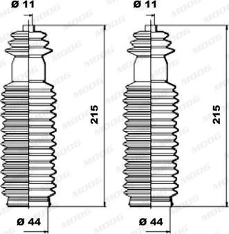 Moog K150049 - Jeu de joints-soufflets, direction cwaw.fr