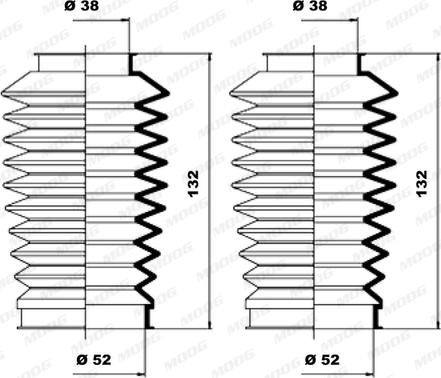 Moog K150040 - Jeu de joints-soufflets, direction cwaw.fr