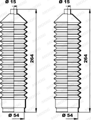 Moog K150041 - Jeu de joints-soufflets, direction cwaw.fr