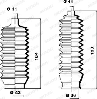 Moog K150056 - Jeu de joints-soufflets, direction cwaw.fr