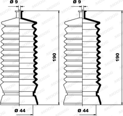 Moog K150062 - Jeu de joints-soufflets, direction cwaw.fr