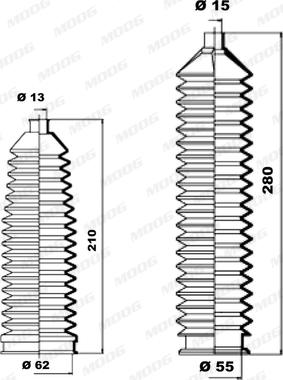 Moog K150088 - Jeu de joints-soufflets, direction cwaw.fr