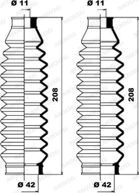 Moog K150083 - Jeu de joints-soufflets, direction cwaw.fr