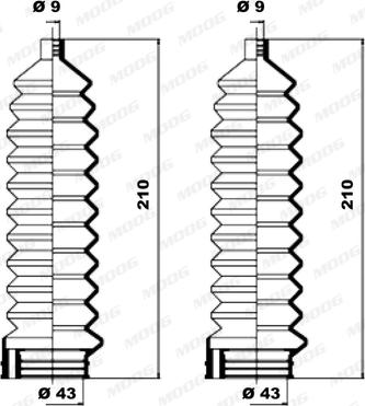 Moog K150029 - Jeu de joints-soufflets, direction cwaw.fr