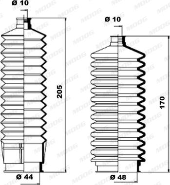 Moog K150026 - Jeu de joints-soufflets, direction cwaw.fr