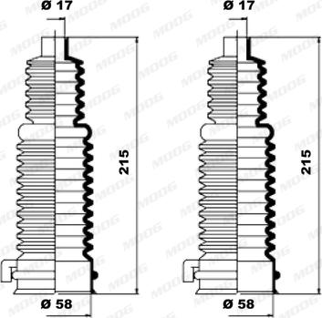 Moog K150070 - Jeu de joints-soufflets, direction cwaw.fr