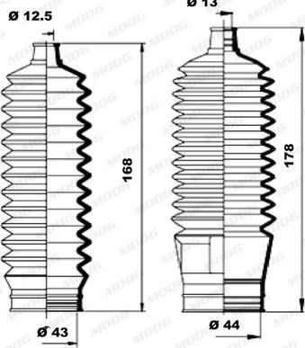 Moog K150199 - Jeu de joints-soufflets, direction cwaw.fr