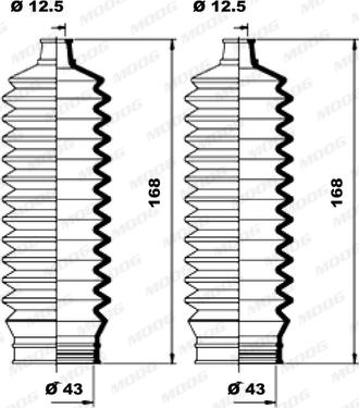 Moog K150145 - Jeu de joints-soufflets, direction cwaw.fr