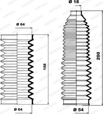 Moog K150140 - Jeu de joints-soufflets, direction cwaw.fr