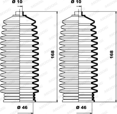 Moog K150165 - Jeu de joints-soufflets, direction cwaw.fr