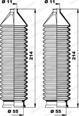 Moog K150167 - Jeu de joints-soufflets, direction cwaw.fr