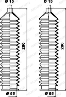 Moog K150109 - Jeu de joints-soufflets, direction cwaw.fr