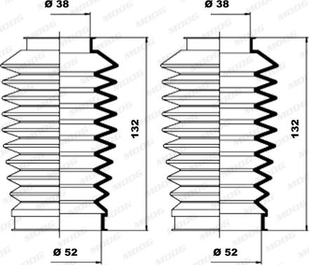 Moog K150100 - Jeu de joints-soufflets, direction cwaw.fr