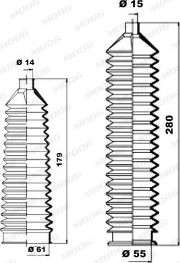 Moog K150174 - Jeu de joints-soufflets, direction cwaw.fr