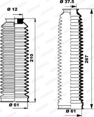 Moog K150259 - Jeu de joints-soufflets, direction cwaw.fr