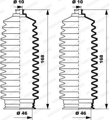 Moog K150257 - Jeu de joints-soufflets, direction cwaw.fr