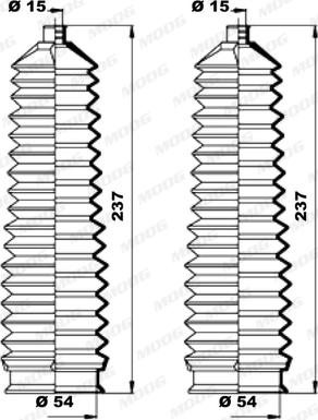 Moog K150204 - Jeu de joints-soufflets, direction cwaw.fr