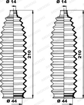 Moog K150207 - Jeu de joints-soufflets, direction cwaw.fr