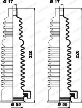 Moog K150218 - Jeu de joints-soufflets, direction cwaw.fr