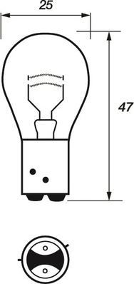 Motaquip LVEB566 - Ampoule, feu stop cwaw.fr