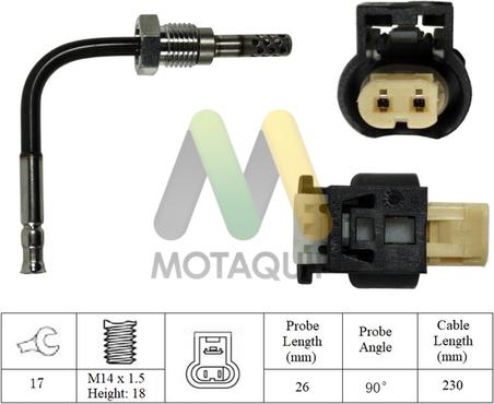 Motaquip LVET433 - Capteur, température des gaz cwaw.fr