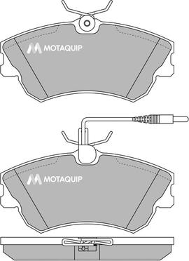 Motaquip LVXL497 - Kit de plaquettes de frein, frein à disque cwaw.fr