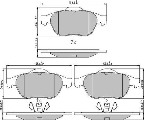 Motaquip LVXL1651 - Kit de plaquettes de frein, frein à disque cwaw.fr