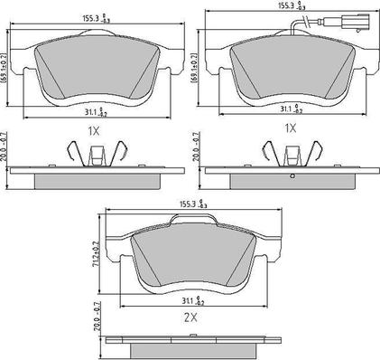 Motaquip LVXL1678 - Kit de plaquettes de frein, frein à disque cwaw.fr