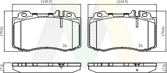 Motaquip LVXL1073 - Kit de plaquettes de frein, frein à disque cwaw.fr