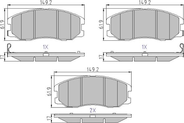 Motaquip LVXL1345 - Kit de plaquettes de frein, frein à disque cwaw.fr