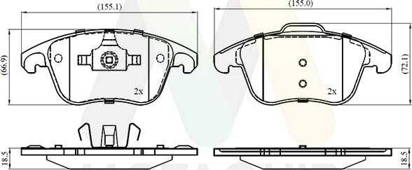 Motaquip LVXL1373 - Kit de plaquettes de frein, frein à disque cwaw.fr