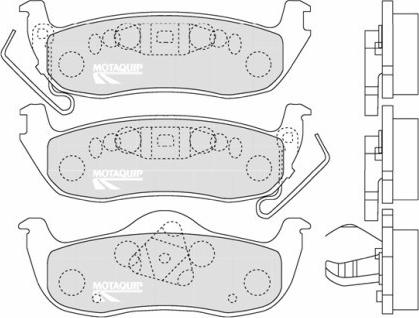 Motaquip LVXL1297 - Kit de plaquettes de frein, frein à disque cwaw.fr