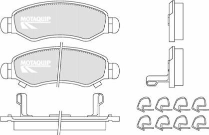 Motaquip LVXL1256 - Kit de plaquettes de frein, frein à disque cwaw.fr