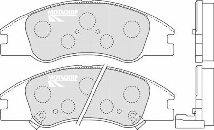 Motaquip LVXL1232 - Kit de plaquettes de frein, frein à disque cwaw.fr