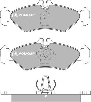 Motaquip LVXL175 - Kit de plaquettes de frein, frein à disque cwaw.fr